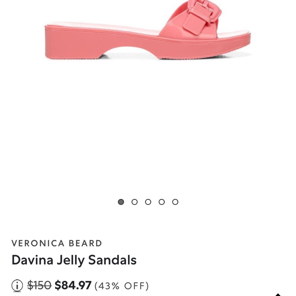 Veronica Beard Davina Jelly pink slip on sandals